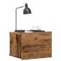 Preview: ARDEBO.de - Wand-Nachttische 2 Stk. Altholz-Optik 40x32x30 cm