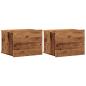 Preview: Wand-Nachttische 2 Stk. Altholz-Optik 40x32x30 cm