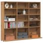 Preview: ARDEBO.de - CD-Regal Artisan-Eiche 100x23x89,5 cm Holzwerkstoff