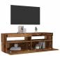 Preview: ARDEBO.de - TV-Schrank mit LED Altholz-Optik 120x35x40 cm Holzwerkstoff