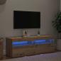 Preview: ARDEBO.de - TV-Schrank mit LED Artisan-Eiche 120x35x40 cm Holzwerkstoff