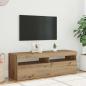 Preview: TV-Schrank mit LED Artisan-Eiche 120x35x40 cm Holzwerkstoff