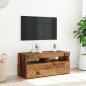 Preview: ARDEBO.de - TV-Schrank mit LED-Leuchten Altholz-Optik 90x35x40 cm