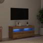 Preview: TV-Schrank mit LED-Leuchten Artisan-Eiche 90x35x40 cm
