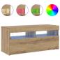 Preview: TV-Schrank mit LED-Leuchten Artisan-Eiche 90x35x40 cm