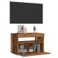 Preview: TV-Schrank mit LED-Leuchten Altholz-Optik 60x35x40 cm