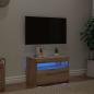 Preview: ARDEBO.de - TV-Schrank mit LED-Leuchten Artisan-Eiche 60x35x40 cm