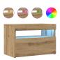 Preview: TV-Schrank mit LED-Leuchten Artisan-Eiche 60x35x40 cm