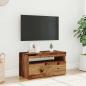 Preview: TV-Schrank mit LED-Leuchten Altholz-Optik 75x35x40 cm