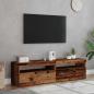 Preview: TV-Schränke mit LED-Leuchten 2 Stk. Altholz-Optik Holzwerkstoff