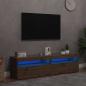 Preview: ARDEBO.de - TV-Schränke mit LED-Leuchten 2 Stk. Artisan-Eiche Holzwerkstoff