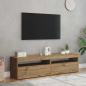 Preview: TV-Schränke mit LED-Leuchten 2 Stk. Artisan-Eiche Holzwerkstoff