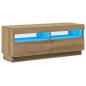 Preview: TV-Schrank mit LED-Leuchten Artisan-Eiche 100x35x40 cm