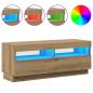 Preview: TV-Schrank mit LED-Leuchten Artisan-Eiche 100x35x40 cm