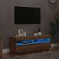 Preview: TV-Schrank mit LED-Leuchten Artisan-Eiche 100x35x40 cm