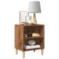Preview: ARDEBO.de - Nachttisch Altholz-Optik 40x30x50 cm Holzwerkstoff