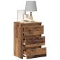 Preview: Nachttische 2 Stk. Altholz-Optik 40x35x62,5 cm Holzwerkstoff