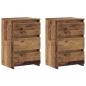 Preview: Nachttische 2 Stk. Altholz-Optik 40x35x62,5 cm Holzwerkstoff