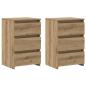Preview: Nachttische 2 Stk. Artisan-Eiche 40x35x62,5 cm Holzwerkstoff