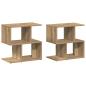 Preview: Nachttische 2 Stk. Artisan-Eiche 50x30x51,5 cm Holzwerkstoff