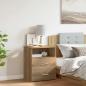 Preview: ARDEBO.de - Nachttisch Artisan-Eiche 50x32x60 cm Holzwerkstoff