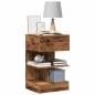 Preview: ARDEBO.de - Nachttisch Altholz-Optik 40x35x65 cm Holzwerkstoff
