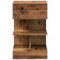Preview: Nachttisch Altholz-Optik 40x35x65 cm Holzwerkstoff