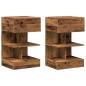 Preview: Nachttische 2 Stk. Altholz-Optik 40x35x65 cm Holzwerkstoff