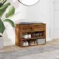 Preview: Schuhbank Altholz-Optik 60x30x45 cm Holzwerkstoff