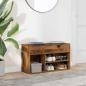 Preview: Schuhbank Altholz-Optik 80x30x45 cm Holzwerkstoff