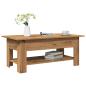 Preview: ARDEBO.de - Couchtisch Artisan-Eiche 102x55x42 cm Holzwerkstoff