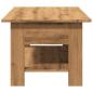 Preview: Couchtisch Artisan-Eiche 102x55x42 cm Holzwerkstoff