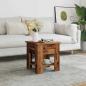 Preview: Couchtisch Altholz-Optik 40x40x42 cm Holzwerkstoff