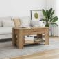 Preview: ARDEBO.de - Couchtisch Artisan-Eiche 101x49x52 cm Holzwerkstoff
