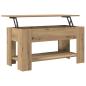 Preview: Couchtisch Artisan-Eiche 101x49x52 cm Holzwerkstoff