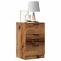 Preview: ARDEBO.de - Nachttische 2 Stk. Altholz-Optik 40x36x65 cm Holzwerkstoff