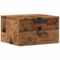 Preview: Wand-Nachttisch Altholz-Optik 34x30x20 cm
