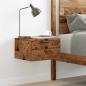 Preview: Wand-Nachttisch Altholz-Optik 34x30x20 cm