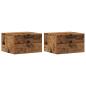 Preview: Wand-Nachttische 2 Stk. Altholz-Optik 34x30x20 cm
