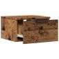 Preview: Wand-Nachttische 2 Stk. Altholz-Optik 34x30x20 cm