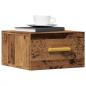 Preview: ARDEBO.de - Wand-Nachttisch Altholz-Optik 35x35x20 cm