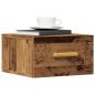 Preview: ARDEBO.de - Wand-Nachttische 2 Stk. Altholz-Optik 35x35x20 cm