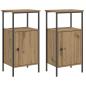 Preview: Nachttische 2 Stk. Artisan-Eiche 41x31x80 cm Holzwerkstoff