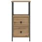 Preview: Nachttische 2 Stk. Artisan-Eiche 34x35,5x70 cm Holzwerkstoff