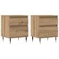 Preview: Nachttische 2 Stk. Artisan-Eiche 40x35x50 cm Holzwerkstoff