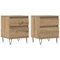 Preview: Nachttische 2 Stk. Artisan-Eiche 40x35x50 cm Holzwerkstoff