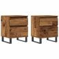 Preview: Nachttische 2 Stk. Altholz-Optik 40x35x50 cm Holzwerkstoff
