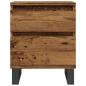 Preview: Nachttische 2 Stk. Altholz-Optik 40x35x50 cm Holzwerkstoff