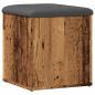 Preview: Sitzbank mit Stauraum Altholz-Optik 42x42x45 cm Holzwerkstoff