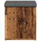 Preview: Sitzbank mit Stauraum Altholz-Optik 42x42x45 cm Holzwerkstoff